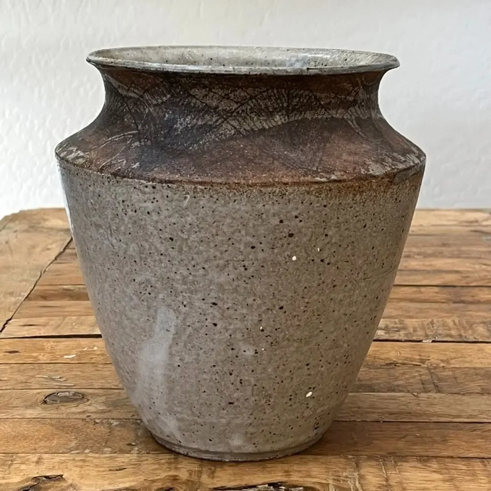 Vintage Handmade Pottery Stoneware Vase 8.5